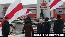 Перадвыбарчы пікет БХД у Менску 