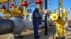 An employee works at a gas distribution plant in Moldova. (file photo)