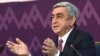 Armenia - President Serzh Sarkisian speaks at an international media forum in Yerevan, 18Mar2015.