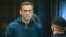 Russian opposition leader Aleksei Navalny in a Moscow court on February 2 