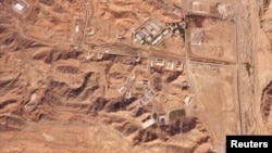 A satellite image shows the Parchin military complex near Tehran. 