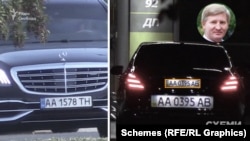 Броньований Mercedes, який приїхав на заправку, щоб доставити Шефіра у маєток Ахметова, також був законспірований номерними знаками прикриття