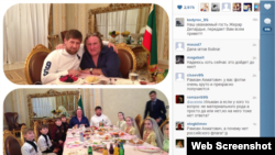 Кадыров Рамзанан интернетерчу "Instagram" сайтан агIонтIера сурт, Кадыров а, иза волчохь Депардьё Жирар а. 