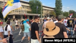 Protest ispred Ministarstva unutrašnjih poslova Srbije, 8. septembar 2025. 