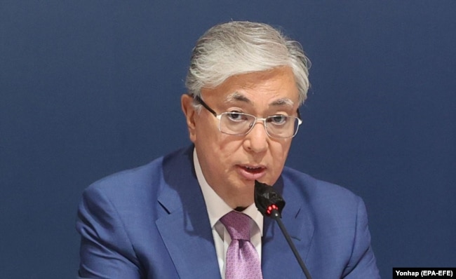 Kazakh President Qasym-Zhomart Toqaev (file photo)