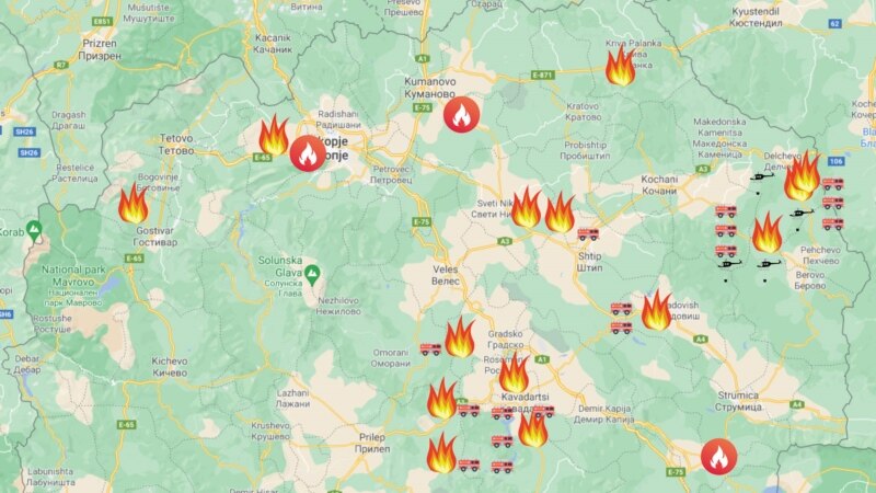 Пожарот кај Пехчево може да се прошири и кон Бугарија