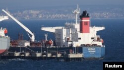 Petrolierul Pegas, sub pavilion rusesc, ăntr-un port din localitatea Marmaraereğlisi, vestul Turciei, 16 ianuarie 2022