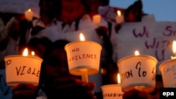 A candlelight vigil in Bangalore shortly after the Mumbai attacks in 2008 