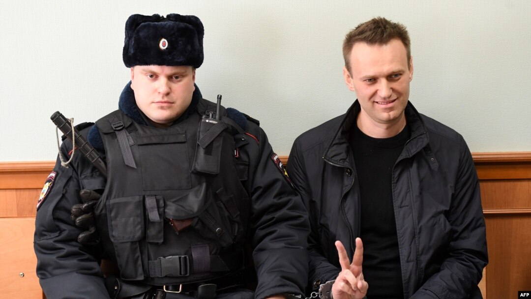 Will it be different this time? Opposition leader Aleksei Navalny in court on March 30.