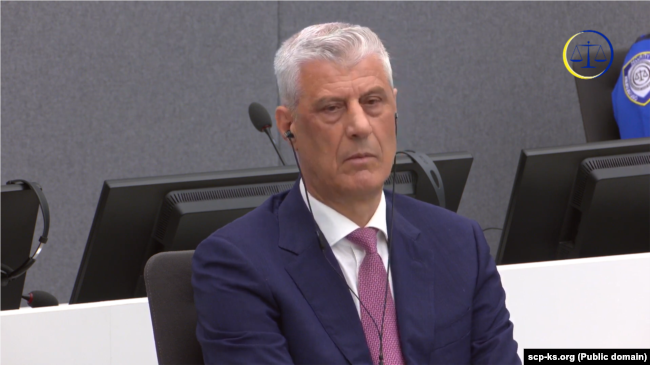 Hashim Thaçi në Dhomat e Specializuara të Kosovës në Hagë, 16 shtator 2026.