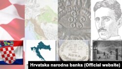 Geografska karta Hrvatske, kuna, Nikola Tesla i glagoljica – neki su od predloženih motiva za hrvatsku stranu eurokovanica, Zagreb (21. srpnja 2021.)