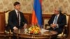 Armenia - President Serzh Sarkisian (R) meets with Sergey Zheleznyak, a senior member of the ruling United Russia party, in Yerevan, 27Nov2017.