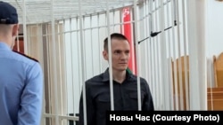 Палітвязень Мікола Дзядок у судзе, 29 чэрвеня 2021 году, Менск