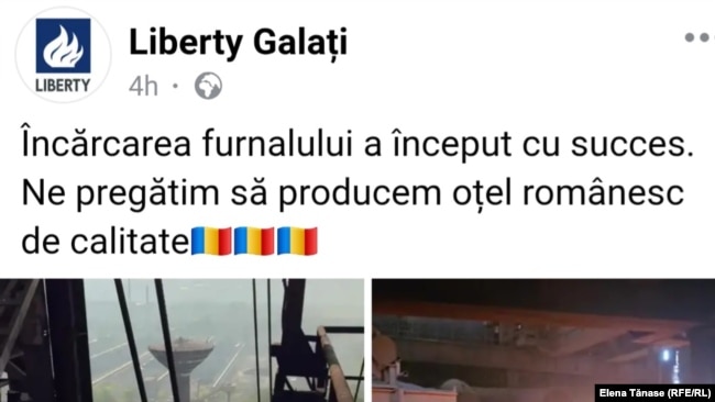 Combinatul Siderurgic Galați anunță că își redeschide singurul furnal rămas operațional, Furnalul 5, cu aproape trei luni întârziere față de anunțul ministrului Economiei, Bogdan Ivan, și în baza unui împrumut Eximbank.