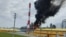 Последствия украинского удара по Нижнекамскому нефтеперерабатывающему заводу в Татарстане в ночь на 8 июля.