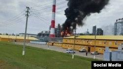 Наслідки українського удару по Нижньокамському нафтопереробному заводу в Татарстані, Росія, 8 липня 2026 року 