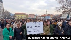 Protest studenata i srednjoškolaca u Tuzli, 27. januar 2025. 