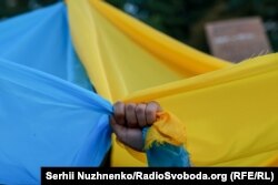 Під чапс протестів в Україні через відставку Михайла Федорова з посади міністра оборони і за відставку Олександра Сирського. Київ, 20 липня 2026 року