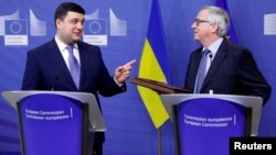 Եվրահանձնաժողովի նախագահի և Ուկրաինայի վարչապետի համատեղ ասուլիսը Բրյուսելում, 10-ը փետրվարի, 2017թ․