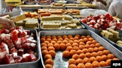 A traditional sweets shop in Pakistan.