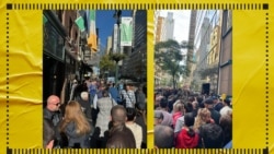 ემიგრანტების რიგი საარჩევნო უბანთან ამერიკაში, ნიუ-იორკში, 2024 წლის საპარლამენტო არჩევნები, ილუსტრირებული ფოტო 