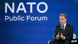 Secretarul de stat al SUA, Antony Blinken, la Forumul public al summit-ului NATO de la Washington, 10 iulie 2024.