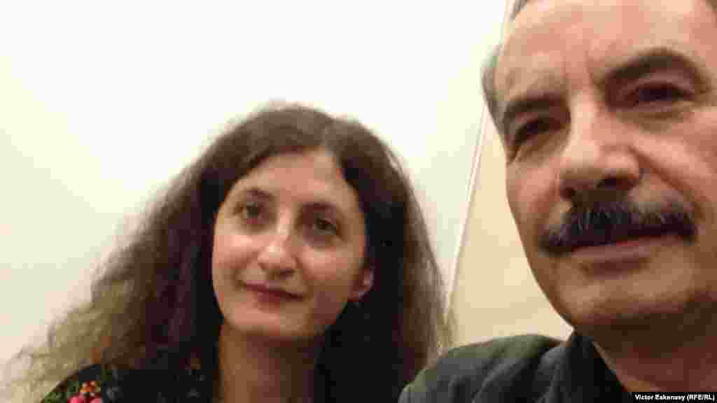 Liliana Corobca în timpul interviului acordat Europei Libere 