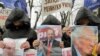 Ukrainian small-business owners have camped out in front of the parliament building in Kyiv to protest against the new Tax Code.