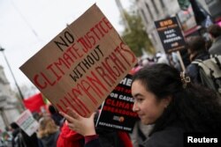  Протест против COP29 в Лондон, Англия, 16 ноември 2024 година 