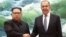 North Korean leader Kim Jong-un (left) and Russian Foreign Minister Sergei Lavrov meet in Pyongyang on May 31. 