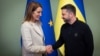 Ukraine's President Zelenskiy meets with European Parliament President Metsola in Kyiv