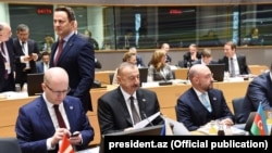 Azərbaycan prezidenti İlham Əliyev Brüssel sammitində, 24 noyabr, 2017-ci il