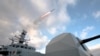 AT SEA -- A Sea Ceptor missile is launched from the British Royal Navy Type 23 'Duke' Class frigate, HMS Argyll at Sea, November 2, 2017