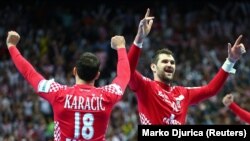 Slavlje hrvatskih reprezentativaca u Spaladium Areni u Splitu