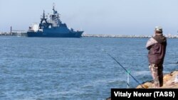 A ship from Russia's Baltic Fleet in Kaliningrad (file photo)