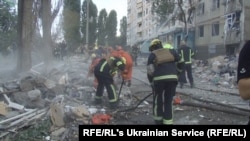 The aftermath of a recent Russian attack on Kharkiv (file photo).