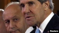John Kerry və Laurent Fabius