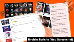 Disa reklama për IPTV-të ilegale, të publikuara nëpër platforma të ndryshme.