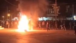 نمایی از اعتراضات در شهر کوار استان فارس در شامگاه پنجشنبه