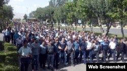 Workers protest demanding higher and regular wages in Iran. File photo