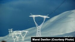 Kyrgyzstan, Naryn, Jumgal region, electric energy, winter