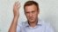 Russian opposition leader Aleksei Navalny attends a hearing at a court in Moscow on June 24.