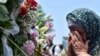 Bosnia and Herzegovina -- Citizens of Sarajevo in front of the Bosnian Presidency are paying their respect for the 19 Srebrenica genocide victims, who will be buried in Srebrenica on the July 11, in Sarajevo, July 9, 2021.