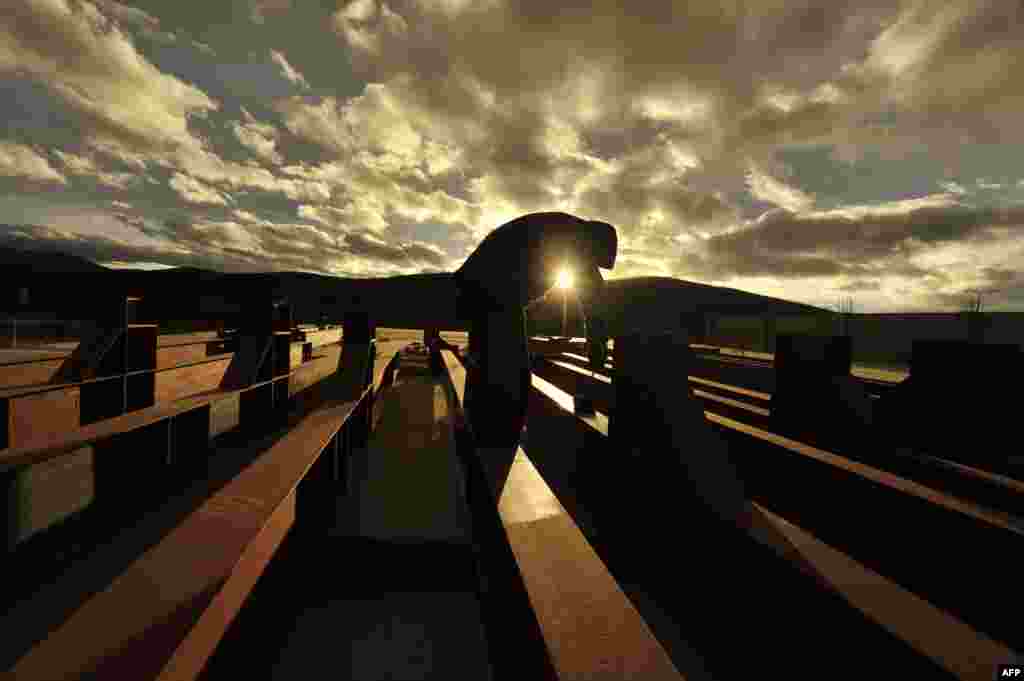 Kosovoda işçi "Drenas Biznes Park"ın tikintisi ilə məşğuldur