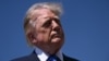US President Donald Trump speaks to reporters at Joint Base Andrews in Maryland on September 9. 