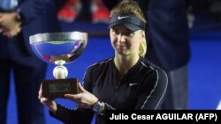 Українська тенісистка Еліна Світоліна після перемогла на турнірі серії WTA International у мексиканському Монтерреї, 8 березня 2020 року 