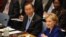 U.S. Secretary of State Hillary Clinton (right) chaired the Security Council's "Session on Women, Peace and Security" on September 30 with UN Secretary-General Ban Ki-moon in attendance.