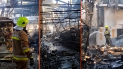 Russian Drone Attack Destroys Hypermarket In Mykolayiv 