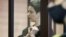 Maryya Kalesnikava attends a court hearing in Minsk on September 6, 2021.