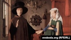 Ян ван Эйк, «Партрэт Джавані Арнальфіні і ягонай жонкі» (1434). 
